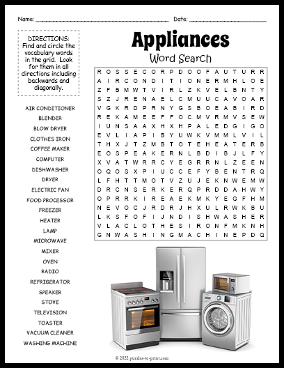 Electrical Appliances at Home Worksheet