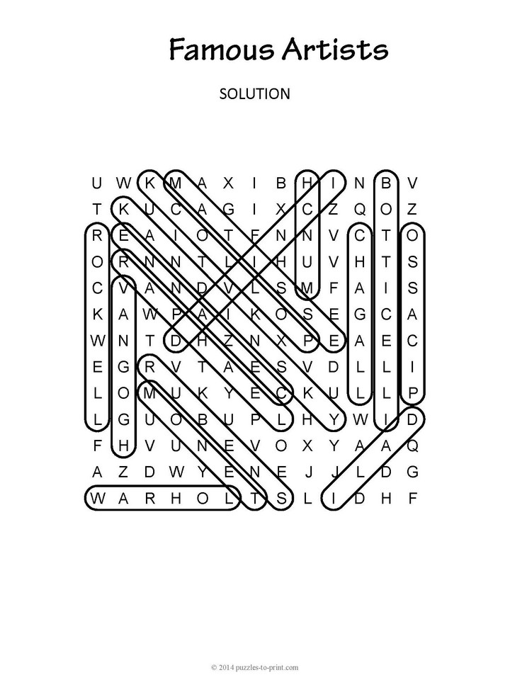 Art Term Word Search