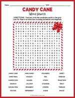 Candy Cane Word Search thumbnail