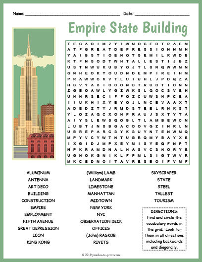 landmarks and monuments puzzle worksheet activities