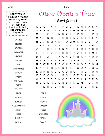 Fairytale Word Search
