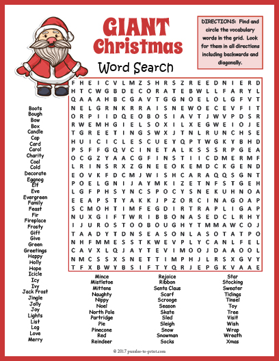 Christmas Puzzle Worksheet Activities