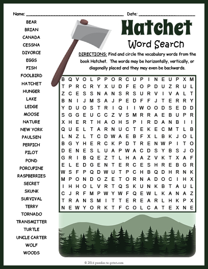 literature puzzle worksheet activities