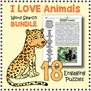 zoo animals word search puzzle