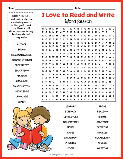 International Literacy Day Word Search