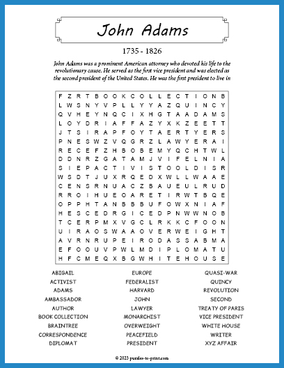 The Addams Family Printable Word Search Puzzle