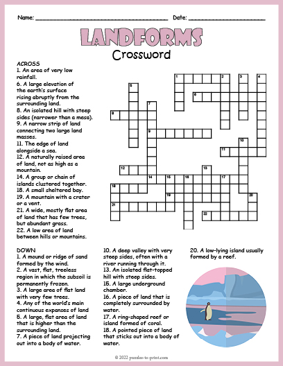landforms-crossword