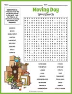 Moving Day Word Search Thumbnail