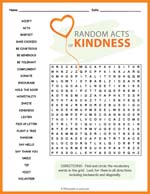 Random Acts of Kindness Word Search Thumbnail