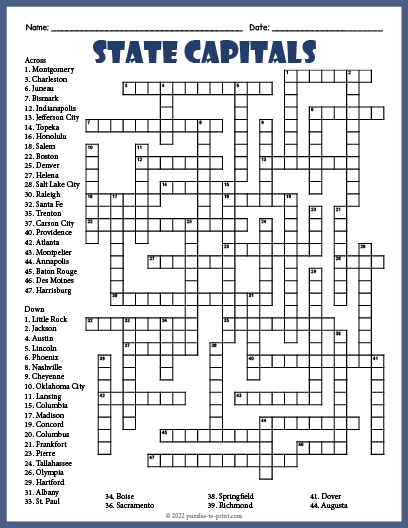 state-capitals-crossword