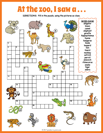 Animal Puzzle Worksheet Activities